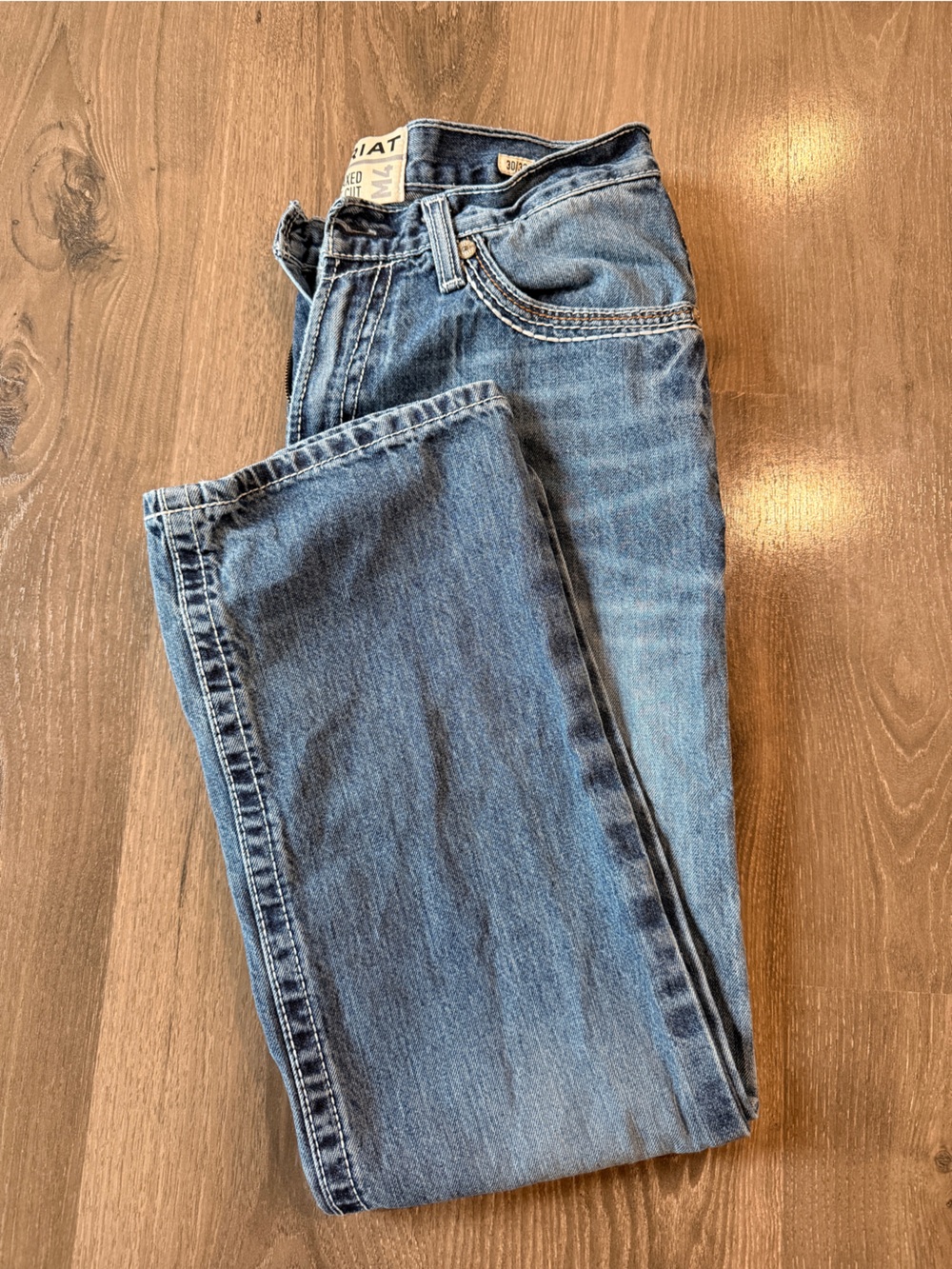 Ariat Straight-Leg Blue Denim Jeans 30x32